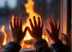 Троих детей спасли из горящей комнаты на юге Волгограда 