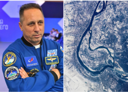 Заснеженный Волгоград показали из космоса