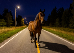 Лошадь устроила ДТП в Волгоградской области 