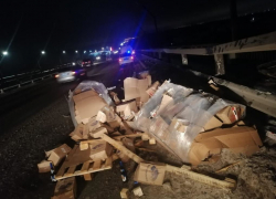 Водитель фуры выжил после падания с 40-метрового моста в Волгограде