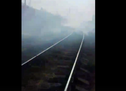 Пожар вспыхнул на железной дороге в Волгограде