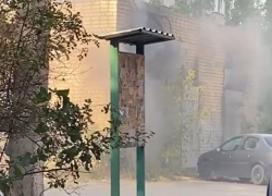 Пожар на подстанции в центре Волгограда попал на видео