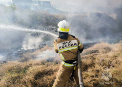 Пожарные отбили частный сектор от огня в Волгограде