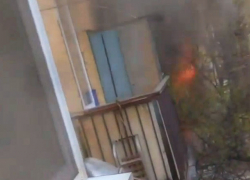 Пожар в пятиэтажке в Волгограде попал на видео