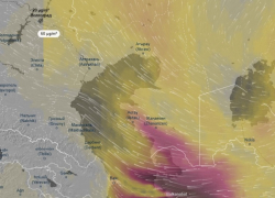 Туркменистанская пыльная буря накрыла Волгоград