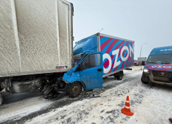 Автомобиль «Озона» влетел в грузовик с прицепом под Волгоградом