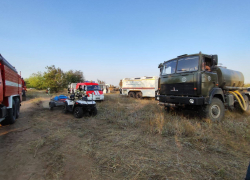 Село загорелось в Волгоградской области 