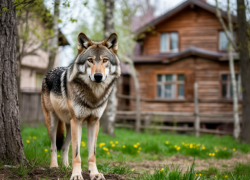 Волки вышли к людям в Волгоградской области