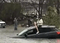 На крыше Volkswagen спаслась девушка от потопа в Волгограде: «Колёса оторвались, машина поплыла»