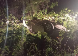 Под Волгоградом мужчина погиб в повисшей на дереве иномарке