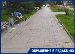 Релакс бомжа в центре Волгограда сняли на видео