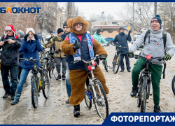 Сотни волгоградцев вышли на зимний велопарад