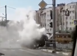 Крупная автокатастрофа под Волгоградом с перевернутой машиной попала на видео