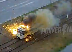 В Волгоградской области на ходу загорелся трамвай