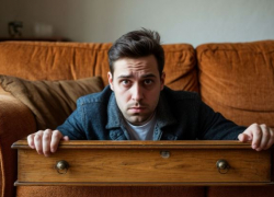 В ящике дивана в доме матери прятался от приставов волгоградец