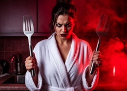 Жена попыталась убить мужа вилкой под Волгоградом