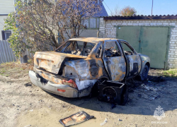 Две машины дотла сгорели под Волгоградом: осталась вонь, кучка пепла и немного железа