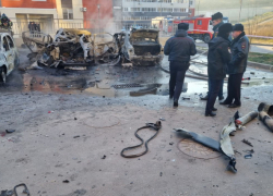 Появилось видео с места смертельного взрыва на парковке в Волгограде