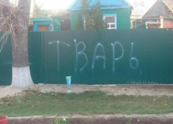 "Тварь": забор депутата в Волгоградской области «украсили» надписью