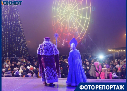 Главную ёлку Волгограда под покровом тумана зажгли в ЦПКиО