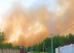 "Пожар спускается с горы": пугающие видео очевидцев крупного ЧП на юге Волгограда
