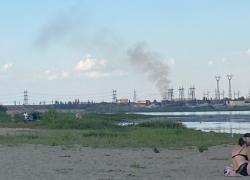 Столб дыма над Волжской ГЭС заметили жители Спартановки