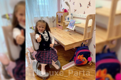 Растущие парты и кресла для детей из натуральных материалов - 