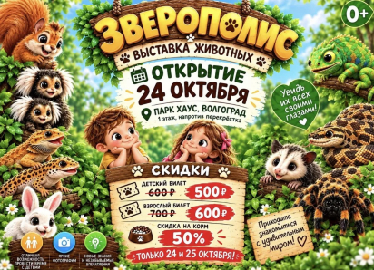 Новая выставка животных «ЗВЕРОПОЛИС» 