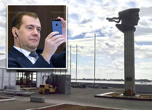 В Волгограде монтируют мобильный конференц-зал к приезду Дмитрия Медведева