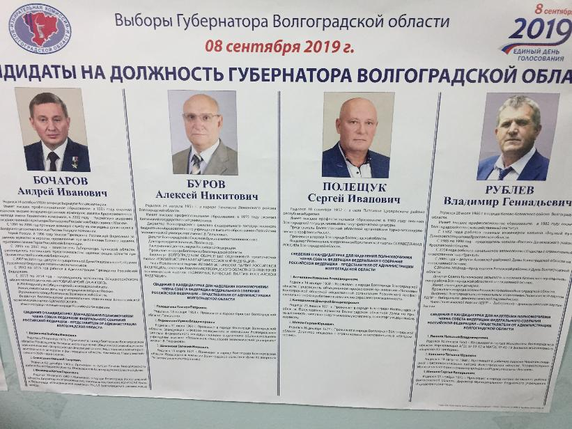 На выборах губернатора Волгоградской области проголосовали менее 6 процентов избирателей