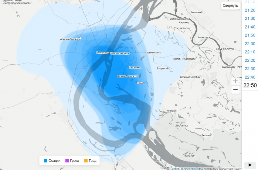 На Волгоград надвигается аномальный ливень: показываем с высоты
