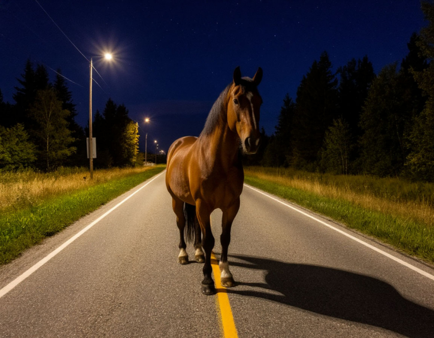 Лошадь устроила ДТП в Волгоградской области 