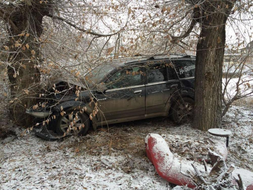 На юге Волгограда работник РЖД на Great Wall влетел в дерево