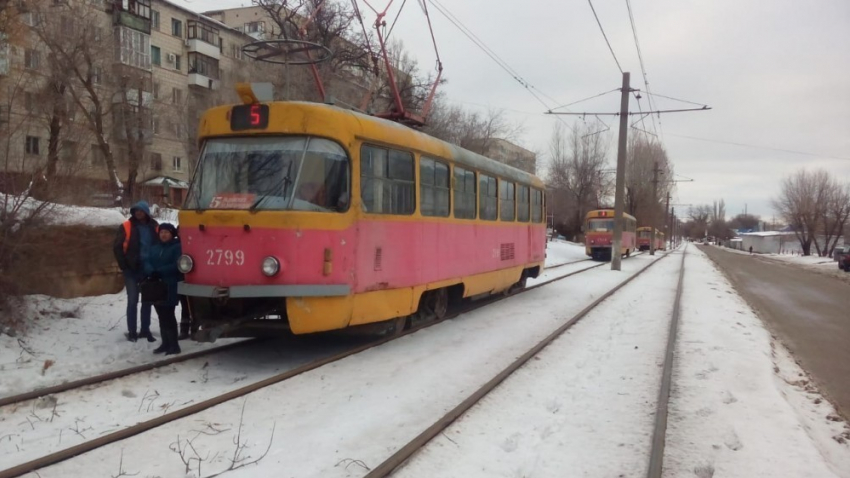 Столкновения иномарок с троллейбусом и трамваем парализовали движение в Волгограде
