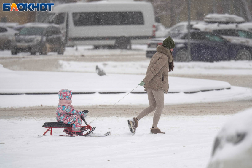 Снег выпал в Волгоградской области в первый день зимы 