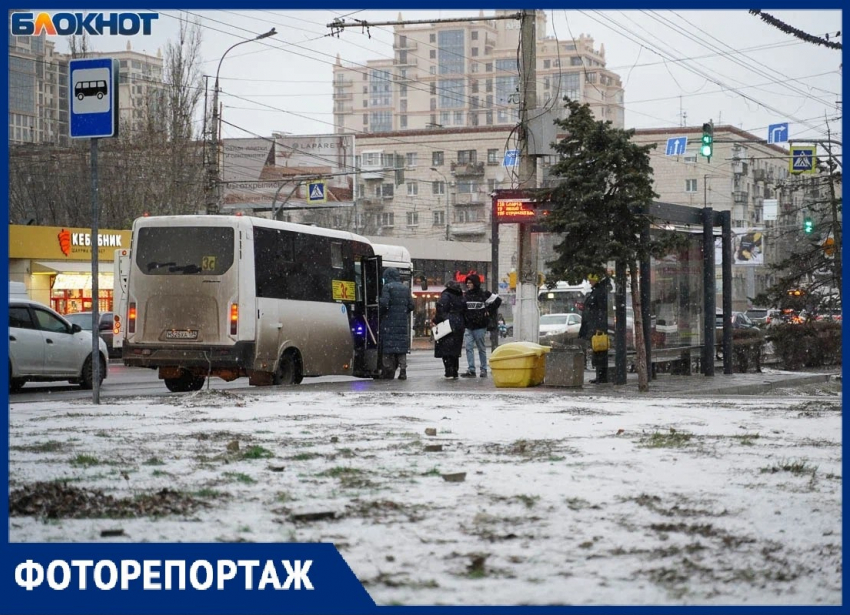 Ливневый снег прошел в Волгограде: как преобразился город