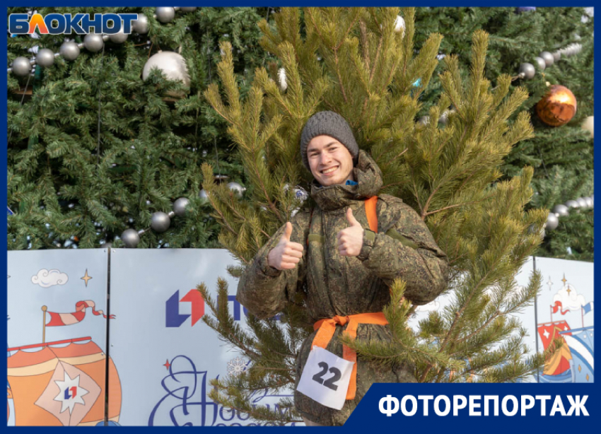 Примотал и вперед: в Волгограде новый год начали забегом с елками