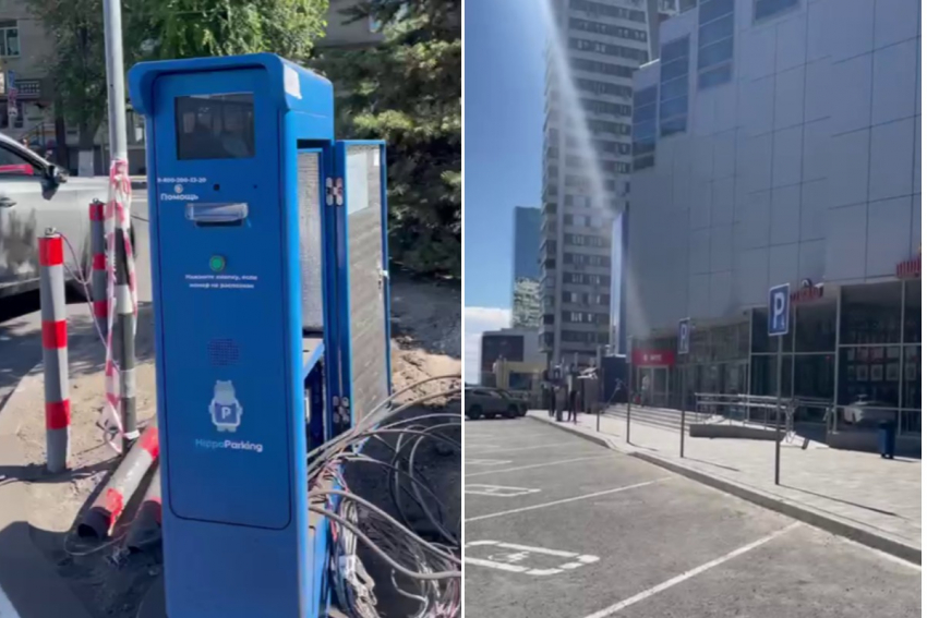 Паркоматы для оплаты парковки устанавливают у ТЦ «Пирамида» в Волгограде