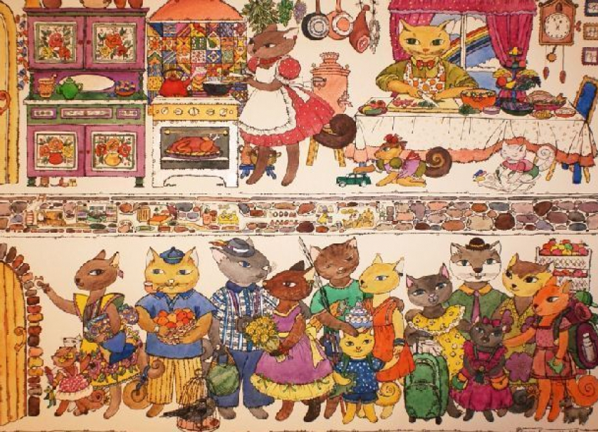 Две сорокалетние волгоградки  посвятили свою жизнь рисованию котиков