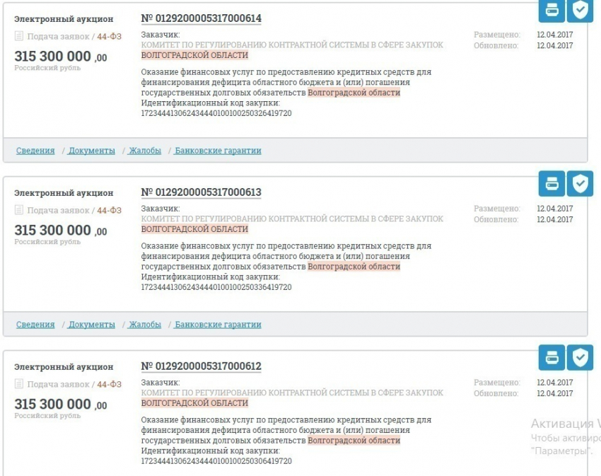 Администрация Волгоградской области берет очередной кредит на 10,5 млрд рублей