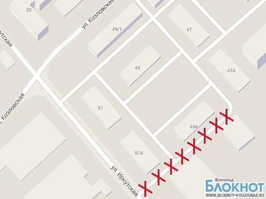 В Ворошиловском районе Волгограда перекрыли дорогу
