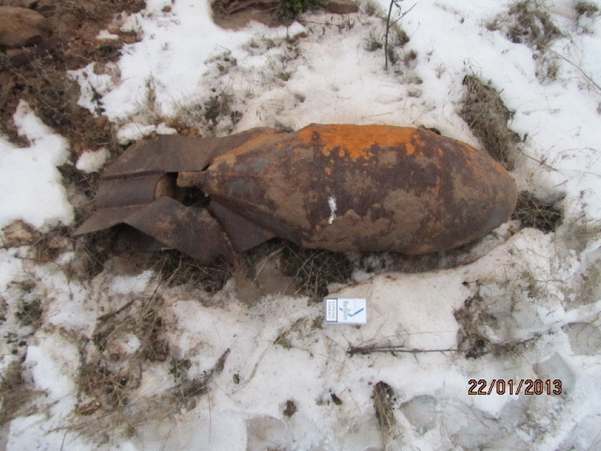 Сегодня в Волгограде нашли первую авиабомбу в 2013 году