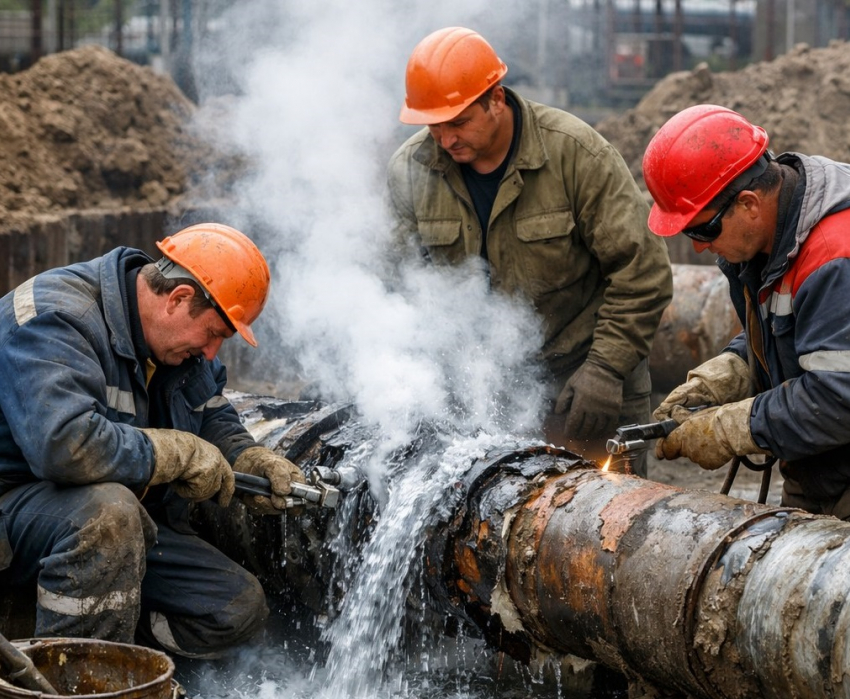 Авария в Заканалье оставила волгоградцев без горячей воды и тепла