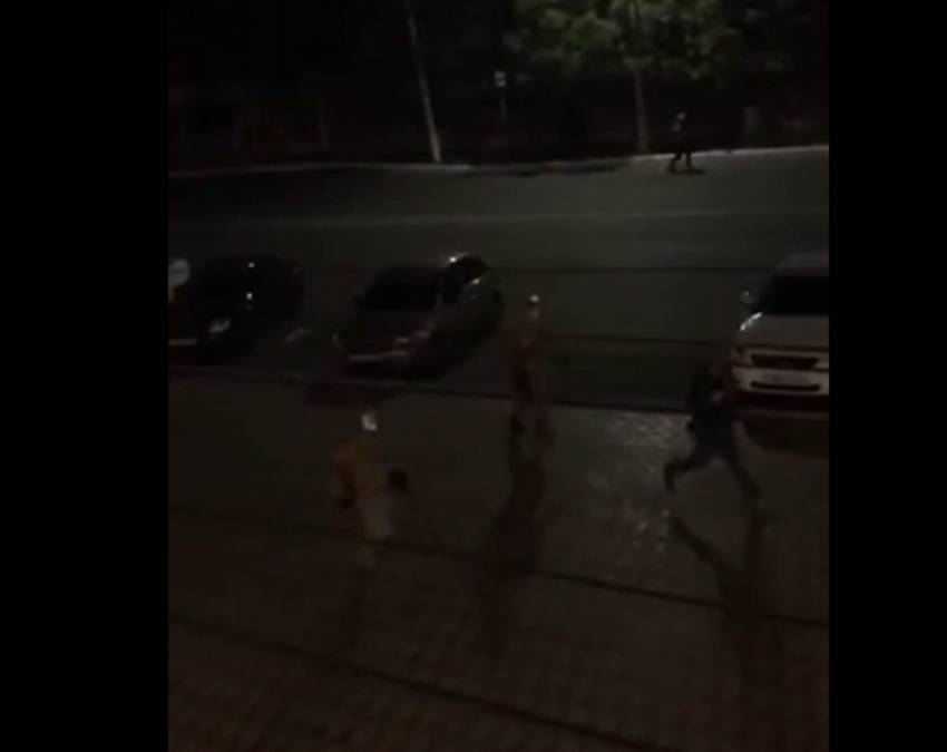 Очевидцы сняли на видео бегущих от вечерней перестрелки волгоградцев