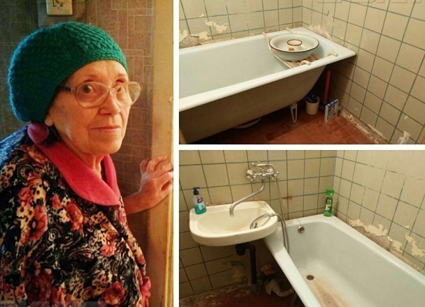 «Блокнот Волгограда» сделал капитальный ремонт ванной пенсионерки, пережившей ВОВ