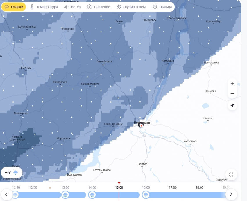Снежный циклон из Заполярья идет на Волгоград