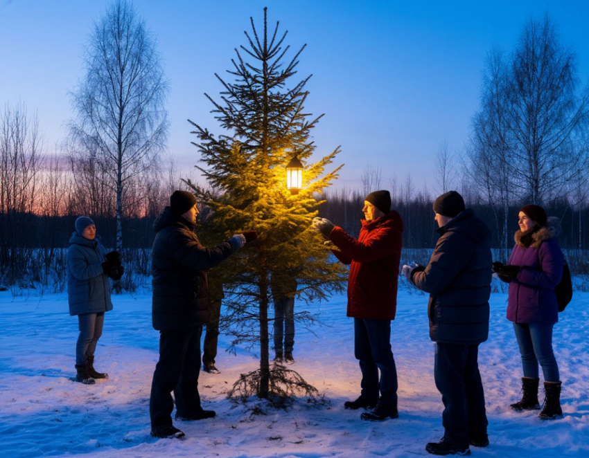 Почему на елках не горят гирлянды, объяснила мэрия Волгограда
