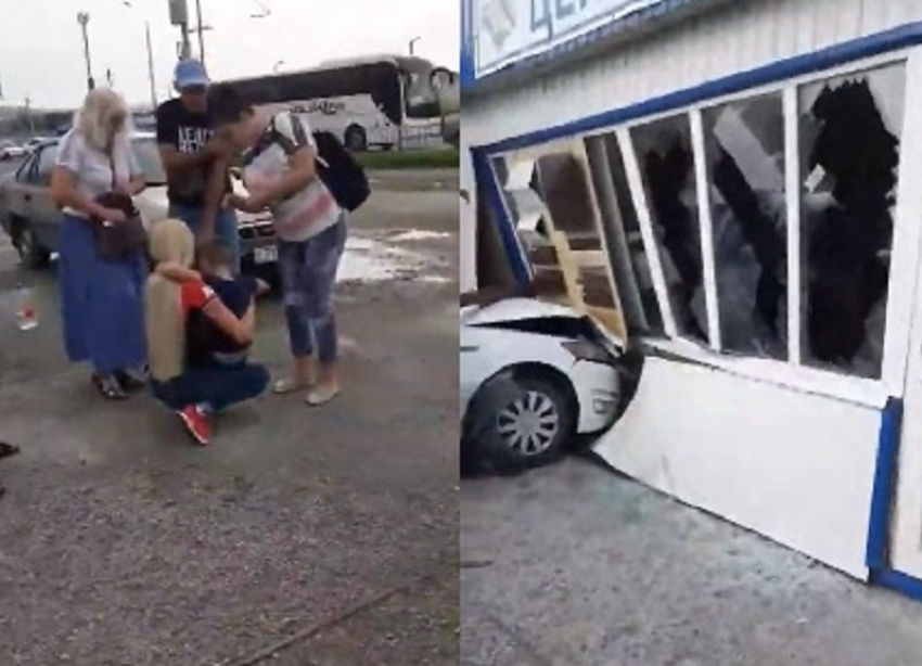 Белый Ford врезался в магазин на юге Волгограда: пострадал ребенок