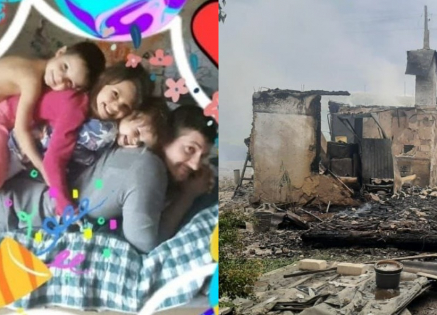 Многодетная волгоградская семья ютится в бане после уничтожения дома в пожаре