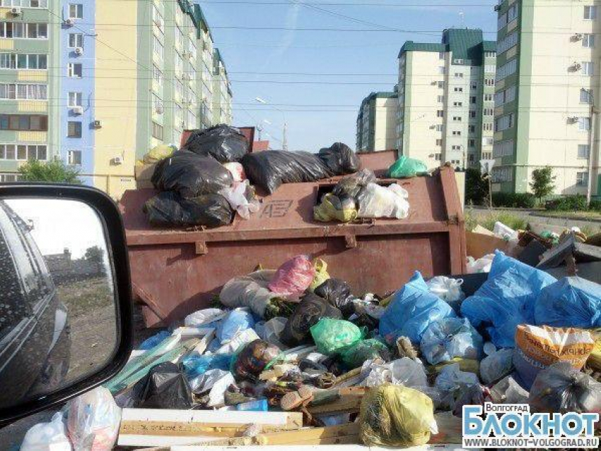 Общественники Волгограда вывезли мусор к зданию управляющей компании